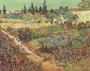 Vincent Van Gogh Flowering Garden with Path (nn04) Spain oil painting reproduction